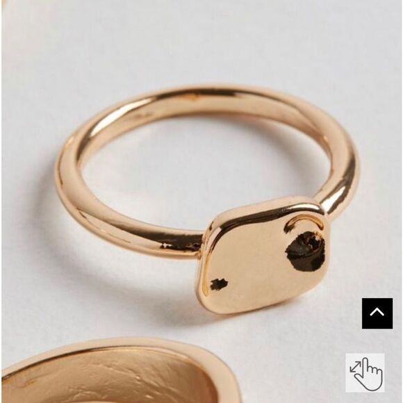 Torrid Hammered Metal Pearl Ring Set - Picture 7 of 7